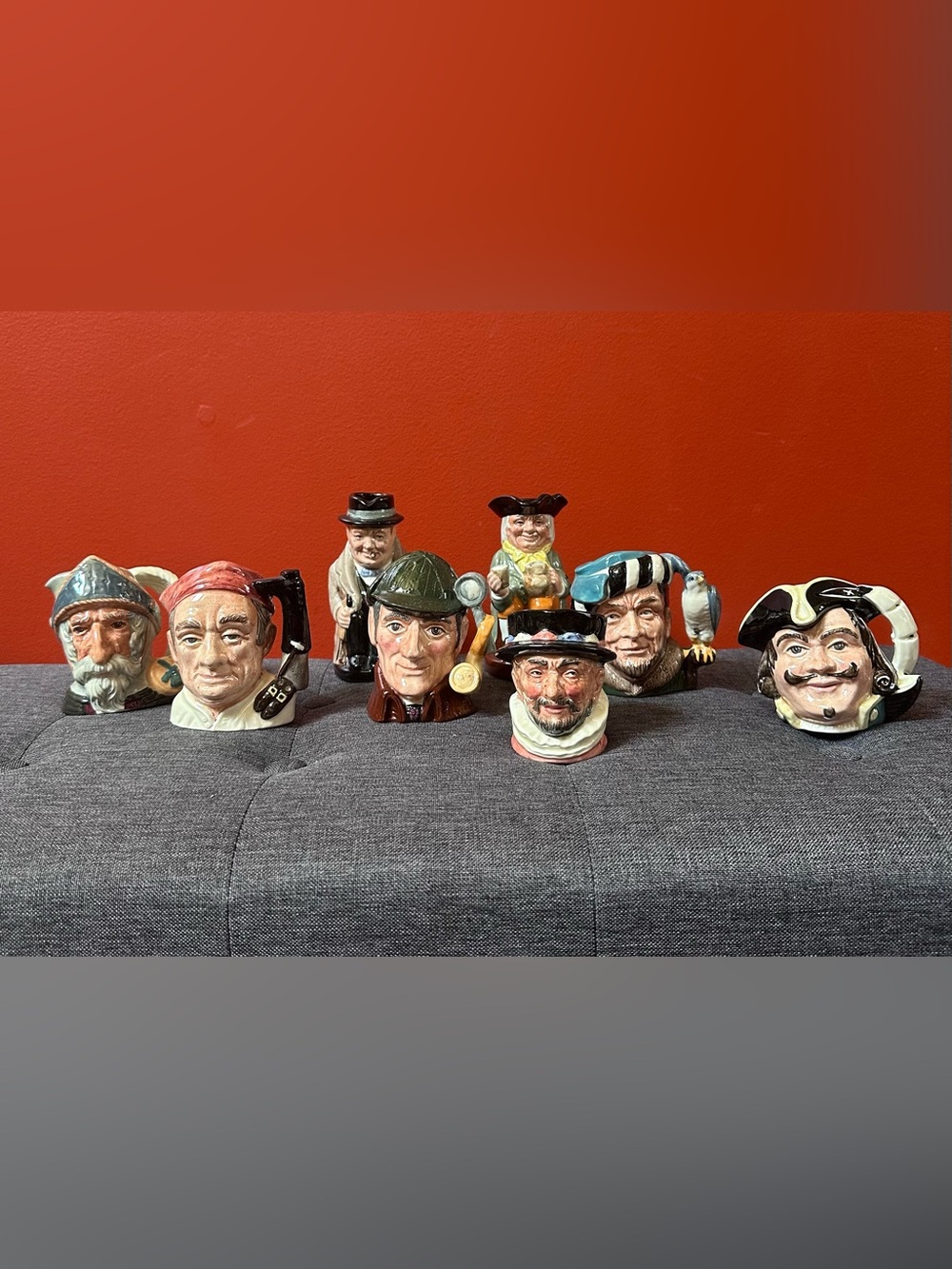 vintage Lot Of 8 Royal Doulton & Co. Limited  Ceramic Character MiniSize Mugs
